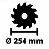 A diagram showing a circular saw blade with its diameter indicated. Produktbild-Vorschau