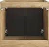 Waschtisch 60 cm in Eiche mit schwarz, LONDON-56-BLACK, mit Produktbild-Vorschau 6