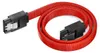 deleyCON SATA 3 Nylon Kabel 60cm gerade 6 Gbit/s - Rot Produktbild-Vorschau 3