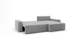 CORNERO Ecksofa mit schlaffunktion VIENNA rechts grau Cord Produktbild-Vorschau 5