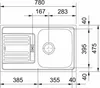 FRANKE Spüle EUROFORM EFL 614-78 Edelstahl Leinen mit Produktbild-Vorschau 5