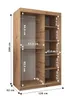 Skříň s posuvnými dveřmi v šířce 120 cm TIMEA - dub artisan Náhled obrázku produktu 3