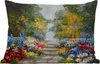 MuchoWow® Outdoor Kissen - Malerei - Blumen - Natur - Produktbild-Vorschau 1