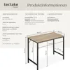 Product information for a desk, including dimensions and technical data, with a diagram of the desk. Produktbild-Vorschau