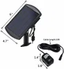 A solar panel and a water pump are shown with dimensions indicated. Produktbild-Vorschau