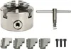 A set of lathe chucks and accessories laid out on a white background. Podgląd zdjęcia produktu
