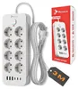 Reagle Steckdosenleiste 3m 8 Steckdosen 230V 6 USB Produktbild-Vorschau 1