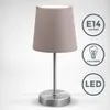 LED Tischleuchte Stoff Dekolampe Nachttisch-Leuchte Produktbild-Vorschau 2