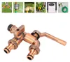 Doppelhahn Wasserhahn 3/4 Zoll Messing frostbeständig 2 Ausgänge Voir les images du produit