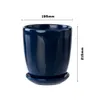 Blumentopf Blumenübertopf dunkel blau Blumenschale mit Produktbild-Vorschau 2