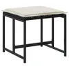 Gartenhocker mit Kissen 4 Stk. Schwarz Poly Rattan Produktbild-Vorschau 5
