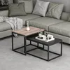 A modern living room with a sectional sofa and nesting coffee tables. Anteprima dell’immagine prodotto
