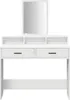 vidaXL Make-up tafel, wit, 100 x 41 x 140 cm, houtvezel Productafbeelding-voorbeeld 6