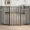 vidaXL 3-częściowa składana bramka dla psa czarna 150 cm z Podgląd zdjęcia produktu 2