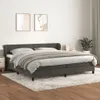 vidaXL Boxspringbett mit Matratze Dunkelgrau 200x200 cm Produktbild-Vorschau 2