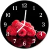 Glasuhr Wanduhr Küchenuhr Echt-Glas 30fi cm Himbeeren rot Produktbild-Vorschau 1