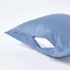 HOMESCAPES Taie d'oreiller densité 1000 fils bleu ciel, 40 Voir les images du produit 3