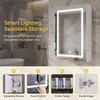 Zrcadlo do koupelny INONEFT s LED podsvícením a dotykovým Náhled obrázku produktu 4