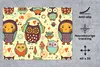 MuchoWow® Mauspad Mousepad Eule - Kopfhörer - Muster 40x30 Produktbild-Vorschau 2