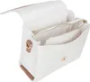 A white handbag with brown accents is shown from an open, slightly angled view. Náhľad obrázku produktu