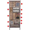 Armoire à pharmacie HWC-A43, commode, bois de sapin massif Voir les images du produit 10