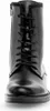 A close-up, front-facing studio shot of a black lace-up boot. Produktbild-Vorschau