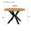 Runder Ausziehbarer Tisch für Esszimmer RAL mit Holzbeinen, Produktbild-Vorschau 7