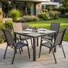 Aga 4x Chaise de jardin MR4400GY-4 Grise Voir les images du produit 2