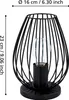 A black wireframe table lamp with a visible lightbulb. Anteprima dell’immagine prodotto