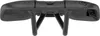 A black bicycle saddle viewed from the underside. Produktbild-Vorschau