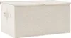 vidaXL Boîte de rangement en tissu 50x30x25 cm crème Voir les images du produit 3