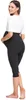 Be Mammy Damen 3/4 Umstandsleggings BE20-258 (Schwarz, L) Produktbild-Vorschau 2