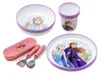 Frozen Kindergeschirr Set rutschfest mit Kinderbesteck BPA Produktbild-Vorschau 1
