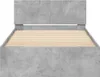 vidaXL Bettgestell mit Kopfteil Betongrau 100x200 cm Produktbild-Vorschau 5