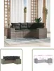 The Living Store 4-tlg. Garten-Sofagarnitur mit Kissen Grau Produktbild-Vorschau 1