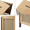 A collage of four close-up images showing details of a laundry basket. Podgląd zdjęcia produktu