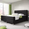 Boxspringbett B1 180x200 cm Webstoff Schwarz Produktbild-Vorschau 2