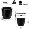 BigDean Blumentopf Design mit Einsatz rund ø 47 cm Schwarz Produktbild-Vorschau 3