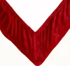 A close-up of a red plush bedsheet with a V-shaped opening. Produktbild-Vorschau