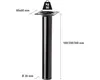 Tarrox Tischbein rund Ø 30 x 100 mm, schwarz Produktbild-Vorschau 5