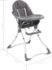vidaXL Chaise haute pour bébé Gris et blanc Voir les images du produit 7