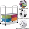 Rollwagen 4 Schubladen Bad Rollcontainer Küchenwagen mit Produktbild-Vorschau 4