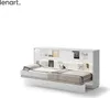 Schrankbett 90 x 200 Horizontal BC-06 Weiß Matt LENART BED Produktbild-Vorschau 5
