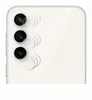 Close-up of the rear camera lenses of a white smartphone, with protective lens covers shown as transparent circles around them. Produktbild-Vorschau