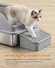 Feandrea Katzenklo Edelstahl, Katzentoilette, offenes Produktbild-Vorschau 4