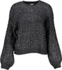Schwarzer Damenpullover mit kontrastierenden Details & Produktbild-Vorschau 1
