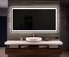 Badspiegel 90x50 cm - Horizontal mit LED Beleuchtung - LED Produktbild-Vorschau 1