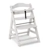 A white wooden high chair is shown against a white background. Podgląd zdjęcia produktu