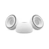 Three white silicone ear tips for Apple AirPods Pro headphones are arranged on a white background. One ear tip is in the foreground, centered, and the other two are positioned to the left and right, slightly behind the central one. Náhled obrázku produktu