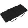 A black cushion is shown on a white background. Produktbild-Vorschau